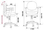 Кресло CH-W356AXSN розовая обивка белый пластик